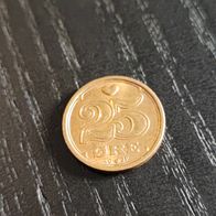 Dänemark 25 Öre Münze zufälliges Jahr!