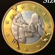 Sexy Euro Münze mit erotischer Prägung in einer Geschenk Box, Motiv 4, 000003-0004