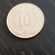 Jugoslawien 10 Dinara Münze groß zufälliges Jahr!
