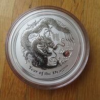 Münze Lunar Serie II Drache 2012 Australien 5 Oz Silber