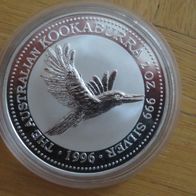 Silber Münze Kookaburra 1996 2oz Australien