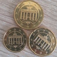 10 20 und 50 Euro Cent BRD 2022 bzw 2023 D vorzüglich aus Umlauf Deutschland gem Bild