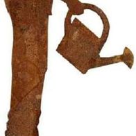 Ellasdekokrempel Edelrost Gartenstecker Gärtner mit Gießkanne 20cm