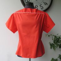 DDR Vintage Damen Bluse "Sunchic" Gr. 38 80er Tunika Baumwolle orange U-Boot