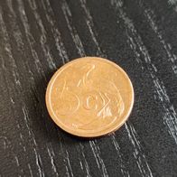 Südafrika 5 Cent Münze zufälliges Jahr!