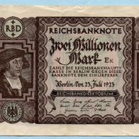 Reichsbanknote 2 Mio Mark 23.07.1923 Ro 89 a