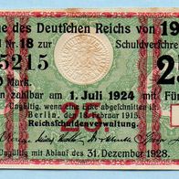 Zins - Kupons der Anleihe 1915 Buchstabe b 25,00 Mark