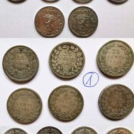10x 1 Gulden + 13x 25 Cent Silbermünzen Niedelande Sammlungsauflösung!