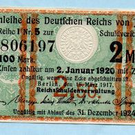 Zins - Kupons der Anleihe 1917 Buchstabe s 2,50 Mark (Zust. 1)