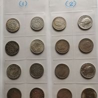 16x 1 Kronor Sweden Silbermünzen - Gustaf V Konvolut, Lot, Sammlungsauflösung!