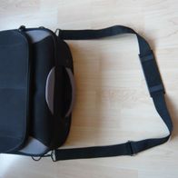Hanson kleiner Reisekoffer Koffer Tasche Gurt schwarz kann auch auf Trolley befestigt