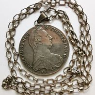 Medallion 1 Thaler SF alte Prägung .833 + Kette .835 SILBER