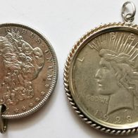 Medallions 1 Dollar USA 1881 Morgan + 1 Dollar USA Peace