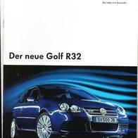 VW Golf R32 ( Österreich ) 2005/12 , 16 Seiten