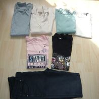 7 Damen Bekleidungspaket H&M Mango Suite TCM Jeans Pullover Strickjacke Shirts 36/38