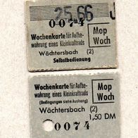 048) BRD - (2 Teile) - Wächtersbach - Wochenkarte Aufbewahrung Kleinkraftrad (25.66)