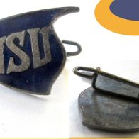 altes Abzeichen NSU Schwinge 18x14mm * Anstecknadel emailliert blau silber 30er Jahre