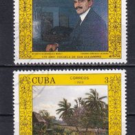 Kuba, 1988, Mi. 3150, 3151, Malerei, 2 Briefm., gest.