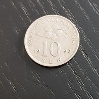 Malaysia 10 Sen Münze zufälliges Jahr!