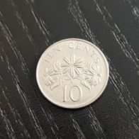 Singapur 10 Cent Münze zufälliges Jahr!