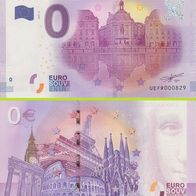 0 Euro Schein Bordeaux UEFR 2017-2 selten niedrige Nr 829