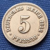4341(4) 5 Pfennig (Kaiserreich) 1912/ A in ss ......... von * * * Berlin-coins * * *