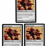 3x "Goblin-Ebenbild" Common aus "Mirrodin", Erhaltung siehe Text