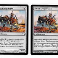 2x "Goblin-Kriegswagen" Common aus "Mirrodin", ungespielt