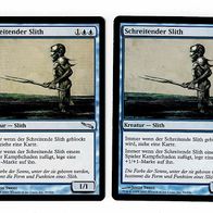 2x "Schreitender Slith" Uncommon aus "Mirrodin", Erhaltung siehe Text