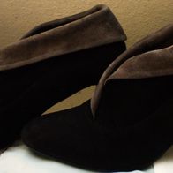 Damen Schuhe Echt Leder Schwarz-Graubraun Gr.39 Made in Italy