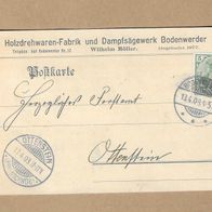 Los von 24.04 Postkarte aus Bodenwerder nach Ottestein 1908