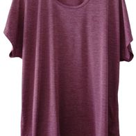Damen Shirt violett meliert Gr. XL (48/50)