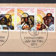DDR 1975 Internationales Jahr der Frau W Zd 322 Ersttagsstempel auf Papier -1-