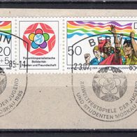 DDR 1985 Weltfestspiele der Jugend und Studenten, Moskau W Zd 640 ESST auf Papier