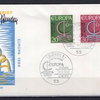BRD / Bund 1966 Europa MiNr. 519 - 520 FDC gestempelt