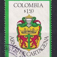 Kolumbien, 1976, Mi. 1300, Cartagena, Wappen, 1 Briefm., gest.