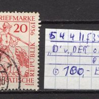 DDR 1956 Tag der Briefmarke MiNr. 544 II Plattenfehler gestempelt