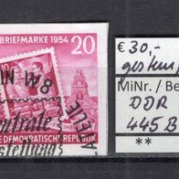 DDR 1954 Erste Zentrale Briefmarkenausstellung MiNr. 445 B X II gestempelt