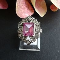 Damen Ring mit Pink Topas Silber 925
