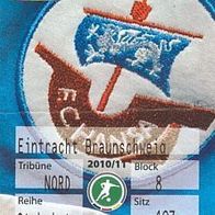 Ticket FC Hansa Rostock vs BTSV Eintracht Braunschweig 26.9.2010 Eintrittskarte