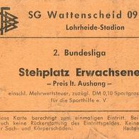 Ticket SG Wattenscheid 09 2. Bundesliga Lohrheide-Stadion Eintrittskarte Fußball