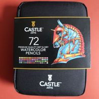 Castle Arts 72 Premium Quality Wet & Dry Watercolour Pencils