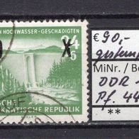 DDR 1955 Hilfe für die Hochwassergeschädigten MiNr. 449 II Plattenfehler gestempelt 1