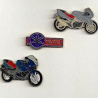 3x Yamaha - Pins / Yamaha SZR 660 + Emblem / Single-Motorrad