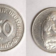 Bundesrepublik Deutschland (BRD) Münze 50 Pfennig - D von 1989