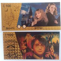 Harry Potter Schein (1) - 24k vergoldet - Sammlerstück -al-