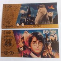 Harry Potter Schein (3) - 24k vergoldet - Sammlerstück -al-