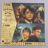 Harry Potter Schein (4) - 24k vergoldet - Sammlerstück -al-