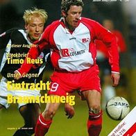 PRG LR Ahlen vs TSV Eintracht Braunschweig 29. 1. 2006 Rot-Weiss RW Stadionheft