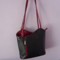 ITL-RU 9 Rucksack, 2-1, Handtasche, Damentasche, Schultertasche, Leder Tasche